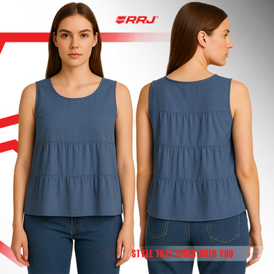 RRJ Ladies Basic Woven Regular Fitting 168718 (Blue)