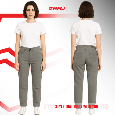 RRJ Ladies Basic Denim Straight Mid-Rise Fitting 179360 (Sage)