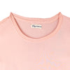 RRJ Basic Tees for Ladies Slim Fitting Ribbed Fabric Trendy fashion Casual Top Pink Tees for Ladies 109485-U (Pink)