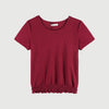 RRJ Basic Tees for Ladies Regular Fitting Shirt CVC Jersey Fabric Trendy fashion Casual Top Maroon T-shirt for Ladies 94786-U (Maroon)
