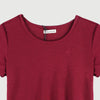 RRJ Basic Tees for Ladies Regular Fitting Shirt CVC Jersey Fabric Trendy fashion Casual Top Maroon T-shirt for Ladies 94786-U (Maroon)