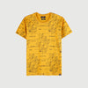 RRJ Basic Tees for Men Semi Body Fitting Shirt CVC Jersey Fabric Trendy fashion Casual Top Amber T-shirt for Men 99812 (Amber)