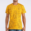 RRJ Basic Tees for Men Semi Body Fitting Shirt CVC Jersey Fabric Trendy fashion Casual Top Amber T-shirt for Men 99812 (Amber)