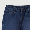 RRJ Ladies' Basic Denim Mid Waist Pants Straightcut fitting Indigo Blue w/ details Trendy fashion Mom Boy Friend Jeans Casual Bottoms Medium Shade Denim Pants for Women's 127841 (Medium Shade)