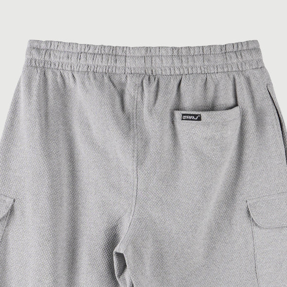 RRJ Basic Non-Denim Jogger Shorts for Men Regular Fitting Rinse Wash Fabric Casual short Heather Gray Jogger short for Men 113807 (Heather Gray)