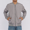 RRJ Men's Basic Jacket Regular Fitting Nylon Fabric Trendy fashion Casual Top Gray Jacket for Men 116983 (Gray)