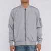 RRJ Men's Basic Jacket Regular Fitting Nylon Fabric Trendy fashion Casual Top Silver Jacket for Men 116983 (Silver)