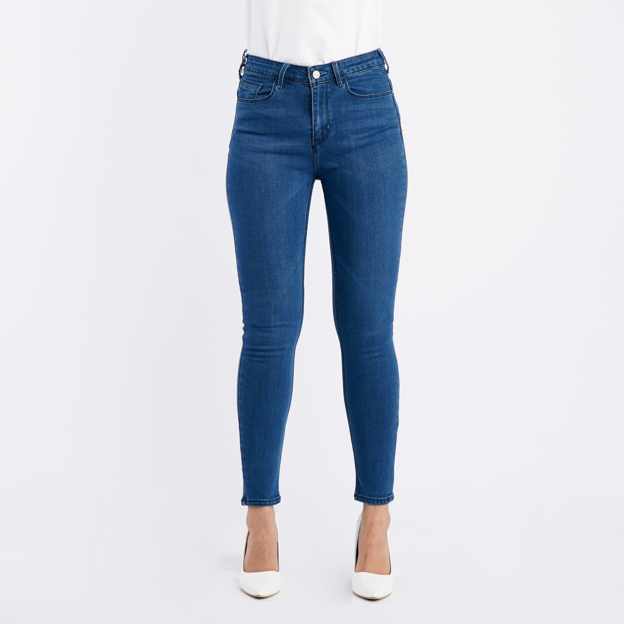 RRJ Ladies Basic Denim Stretchable Hi Waist Pants Super skinny fitting –  Rough Rider Jeans