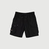 RRJ Basic Non-Denim Cargo Short for Men Regular Fitting With Pocket Garment Wash Fabric Casual Short Black Cargo Short for Men 125883-U (Black)