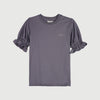 RRJ Basic Tees for Ladies Regular Fitting Shirt Trendy fashion Casual Top Gray T-shirt for Ladies 134949 (Gray)
