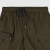 RRJ Basic Non-Denim Cargo Short for Men Regular Fitting With Pocket Garment Wash Fabric Casual Short Fatigue Cargo Short for Men 125883-U (Fatigue)