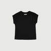 RRJ Basic Tees for Ladies Regular Fitting Shirt Trendy fashion Casual Top Black T-shirt for Ladies 126094 (Black)