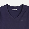 RRJ Basic Tees for Ladies Regular Fitting Shirt CVC Jersey Fabric Trendy fashion Casual Top  Plain V-Neck T-shirt for Ladies 117851-U (Navy)