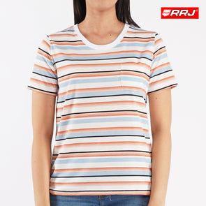 RRJ Basic Tees for Ladies Relaxed Fitting Shirt Trendy fashion Casual Top Peach T-shirt for Ladies 145340 (Peach)