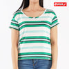 RRJ Basic Tees for Ladies Relaxed Fitting Shirt Trendy fashion Casual Top Green T-shirt for Ladies 131950 (Green)