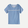RRJ Basic Woven for Ladies Relaxed Fitting Shirt Trendy fashion Casual Top Blue T-shirt for Ladies 128340 (Blue)