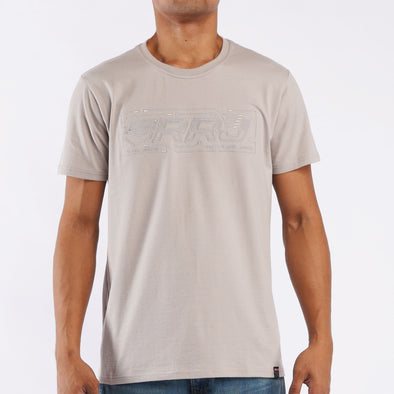 RRJ Basic Graphic Tees for Men Semi Body Fitting Round Neck Trendy fashion Casual Top Light Gray T-shirt for Men 104974 (Light Gray)