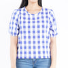 RRJ Ladies' Modified Woven Regular Fitting Blouse Rayon Fabric Trendy fashion Casual Top Blue Woven Blouse for Ladies 141647 (Blue)