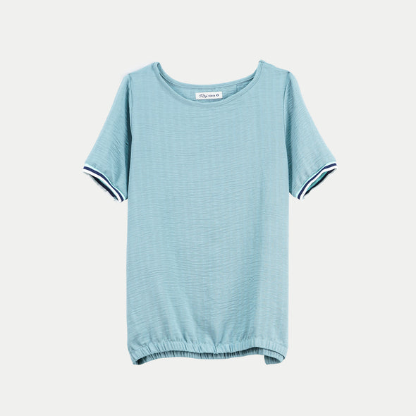 RRJ Basic Tees for Ladies Regular Fitting Shirt Trendy fashion Casual Top Teal T-shirt for Ladies 141087 (Teal)