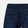 RRJ Ladies' Basic Denim Mid Waist Pants Straight cut fitting Indigo Blue w/ details Trendy fashion Mom Boy Friend Jeans Casual Bottoms Dark Shade Denim Pants for Women's 144992 (Dark Shade)