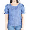 RRJ Basic Woven Ladies Boxy Fitting Shirt Rayon Fabric Trendy fashion Casual Top Blue Woven for Ladies 128300 (Blue)