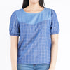 RRJ Ladies' Modified Woven Regular Fitting Blouse Rayon Fabric Trendy fashion Casual Top Blue Woven Blouse for Ladies 128349 (Blue)