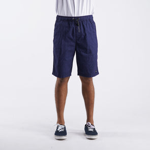 RRJ Basic Non-Denim Jogger Shorts for Men Regular Fitting Garment Wash Fabric Casual short Navy Jogger short for Men 133617 (Navy)