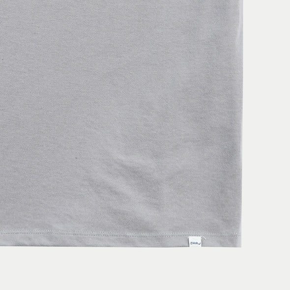 RRJ Basic Tees for Ladies Boxy Fitting Shirt CVC Jersey Fabric Trendy fashion Casual Top Gray T-shirt for Ladies 113441-U (Gray)