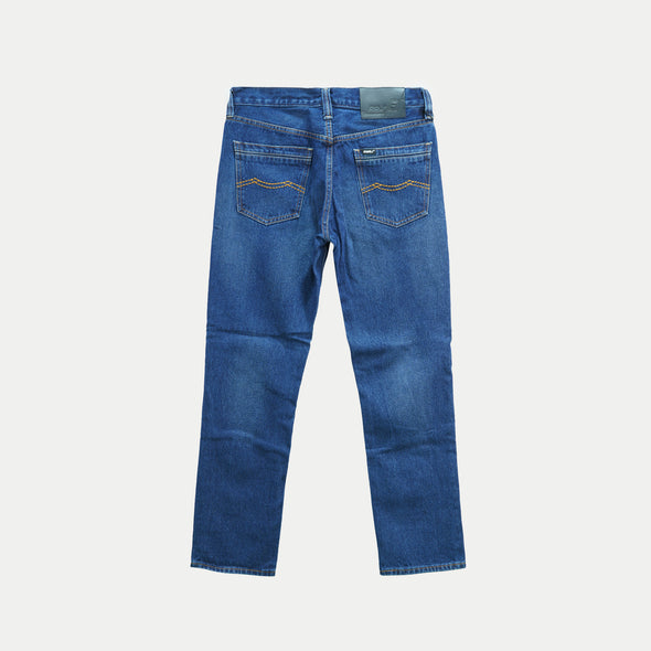 RRJ Basic Denim Pants for Men Skinny Fitting Mid Rise Trendy fashion Casual Bottoms Dark Shade Jeans for Men 143627-U (Dark Shade)