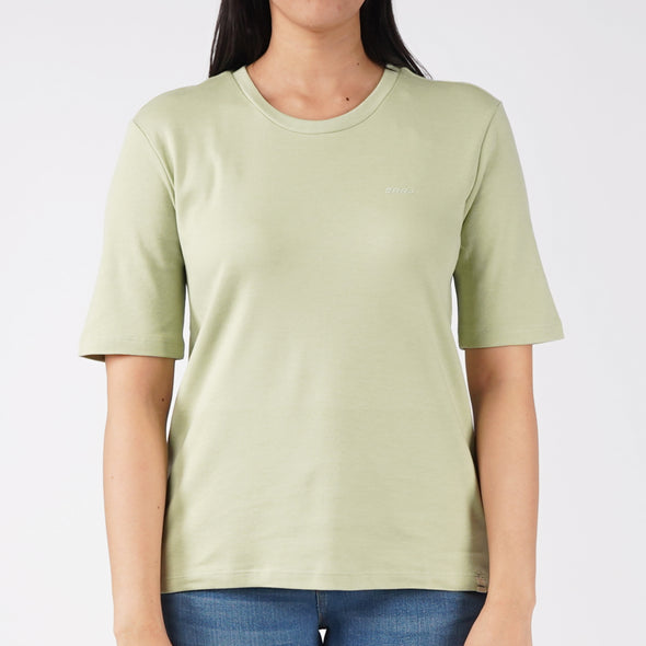 RRJ Basic Tees for Ladies Relaxed Fitting Shirt Trendy fashion Casual Top Green T-shirt for Ladies 125625 (Green)