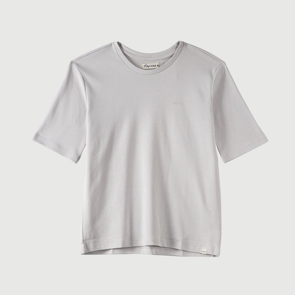 RRJ Basic Tees for Ladies Relaxed Fitting Shirt Trendy fashion Casual Top Gray T-shirt for Ladies 125625 (Gray)