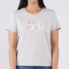 RRJ Basic Tees for Ladies Boxy Fitting Shirt CVC Jersey Fabric Trendy fashion Casual Top Gray T-shirt for Ladies 145543-U (Gray)