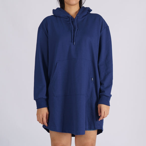 RRJ Modified Ladies Jacket Dress for Women Regular Fitting Trendy Fashion High Quality Apparel Comfortable with hoodie and pocket  Casual Dress 122549 (Blue)