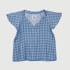 RRJ Basic Woven for Ladies Relaxed Fitting Shirt Trendy fashion Casual Top Blue T-shirt for Ladies 128245 (Blue)