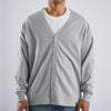 RRJ Men's Basic Jacket Regular Fitting Cotton Fabric Sweatshirt Trendy fashion Casual Top Heather Gray Jacket for Men 138465-U (Heather Gray)
