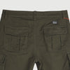 RRJ Basic Non-Denim Cargo Short for Men Regular Fitting Garment Wash Fabric Casual Short Fatigue Cargo Short for Men 124291 (Fatigue)