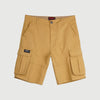 RRJ Basic Non-Denim Cargo Short for Men Regular Fitting Garment Wash Fabric Casual Short Light Khaki Cargo Short for Men 124313 (Light Khaki)