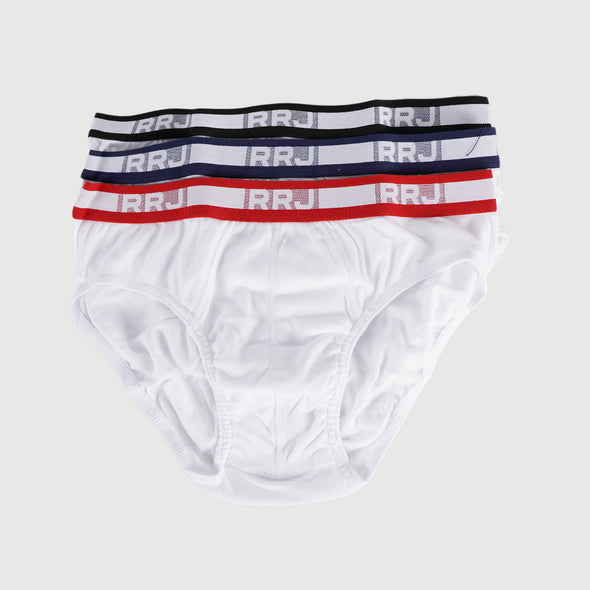 RRJ Men's Accessories Basic Innerwear for Men Boxer Brief Basic Underwear White Boxer Brief for Men 117672-U (White)