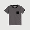RRJ Basic Tees for Ladies Relaxed Fitting Shirt CVC Jersey Fabric Trendy fashion Casual Top Gray T-shirt for Ladies 132203-U (Gray)