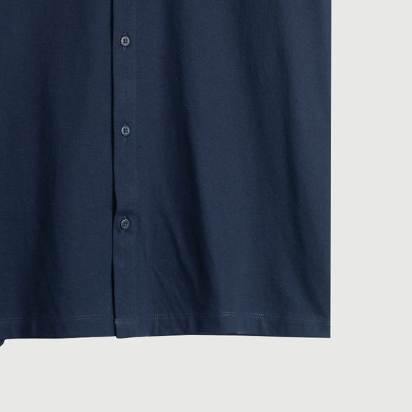 RRJ Men's Basic Woven Short sleeve Polo for Men Regular Fitting Trendy Fashion High Quality Apparel Comfortable Casual Polo for Men 146772 (Navy Blue)