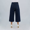 RRJ Ladies Basic Denim Culottes Pants Trendy Fashion High Quality Apparel Comfortable Casual Pants for Women Mid Waist 149560 (Dark Shade)