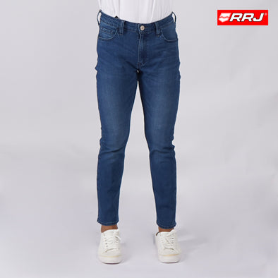 RRJ Men's Basic Denim Stretchable Pants Super skinny Fitting Mid Waist Maong Pants For Men Medium Shade Mid Rise Trendy Fashion Casual Bottoms 149290-U (Medium Shade)