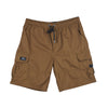 RRJ Basic Non-Denim Cargo Short for Men Regular Fitting Garment Wash Fabric Casual Short Khaki Cargo Short for Men 137774 (Khaki)