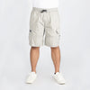 RRJ Basic Non-Denim Cargo Short for Men Regular Fitting Garment Wash Fabric Casual Short Light Gray Cargo Short for Men 137774 (Light Gray)