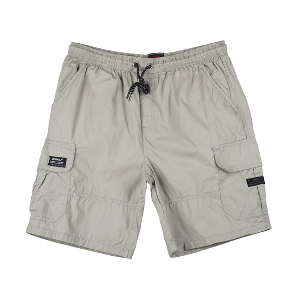 RRJ Basic Non-Denim Cargo Short for Men Regular Fitting Garment Wash Fabric Casual Short Light Gray Cargo Short for Men 137774 (Light Gray)